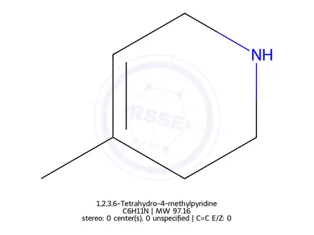Chemical structure of 1,2,3,6-Tetrahydro-4-methylpyridine