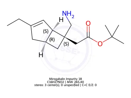Chemical structure of Mirogabalin Impurity 18