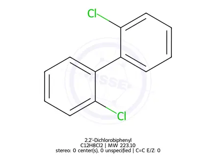 Chemical structure of 2,2'-Dichlorobiphenyl