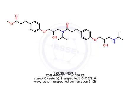 Chemical structure of Esmolol Dimer 1