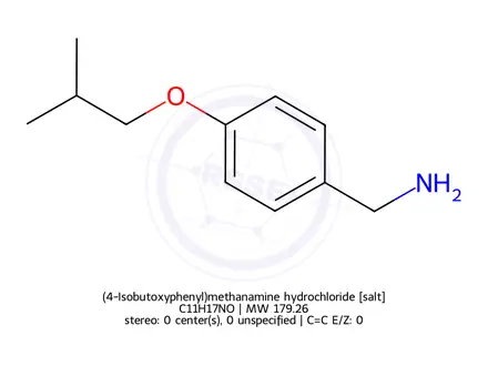 Chemical structure of (4-Isobutoxyphenyl)methanamine hydrochloride