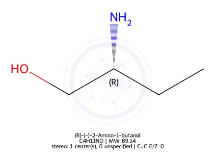 Chemical structure of (R)-(-)-2-Amino-1-butanol