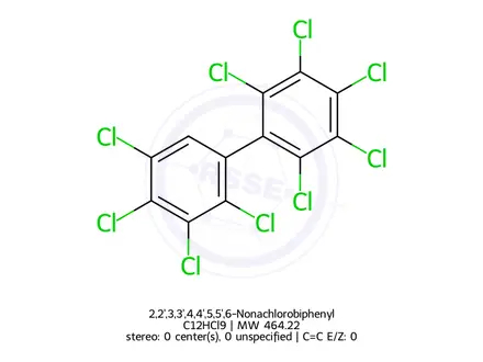 Chemical structure of 2,2',3,3',4,4',5,5',6-Nonachlorobiphenyl
