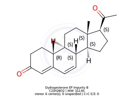 Chemical structure of Dydrogesterone EP Impurity B