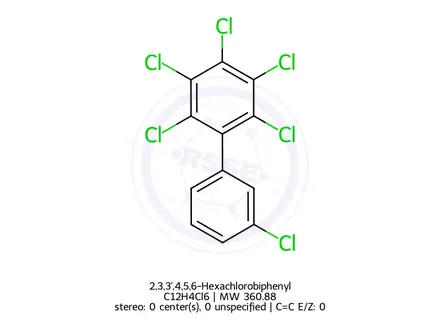 Chemical structure of 2,3,3',4,5,6-Hexachlorobiphenyl
