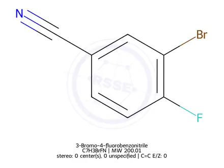 Chemical structure of 3-Bromo-4-fluorobenzonitrile