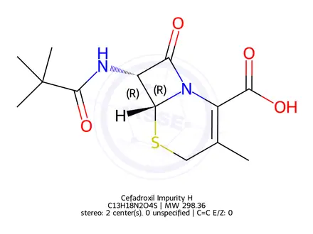 Chemical structure of Cefalexin impurity E