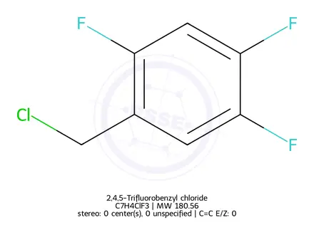 Chemical structure of 2,4,5-Trifluorobenzyl Chloride
