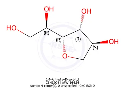 Chemical structure of 1,4-Anhydro-D-sorbitol