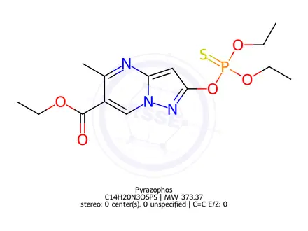 Chemical structure of Pyrazophos