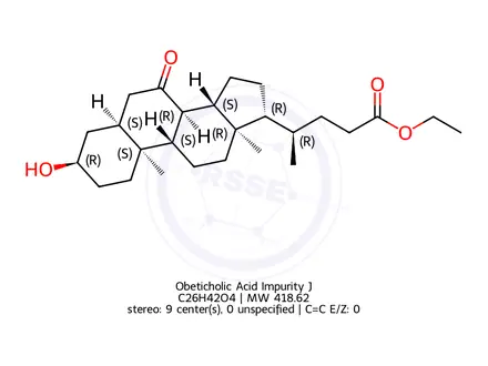 Chemical structure of Obeticholic Acid Impurity J