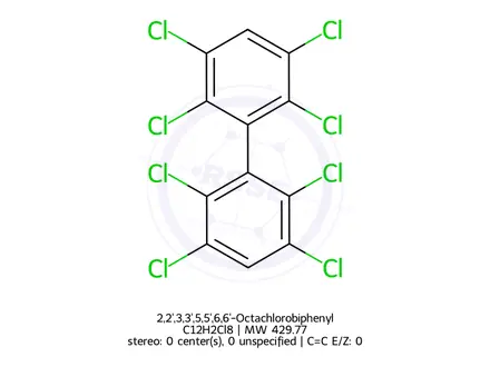 Chemical structure of 2,2',3,3',5,5',6,6'-Octachlorobiphenyl