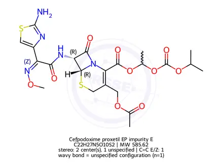 Chemical structure of Cefpodoxime proxetil EP impurity E