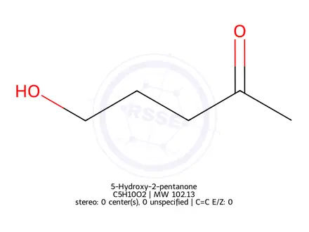 Chemical structure of 5-Hydroxy-2-pentanone