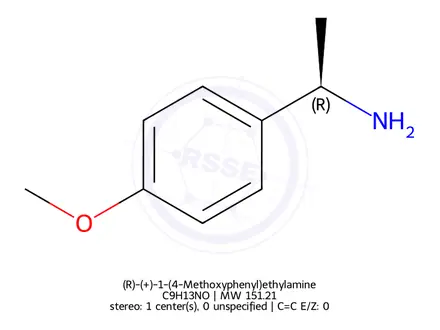 Chemical structure of (R)-(+)-1-(4-Methoxyphenyl)ethylamine