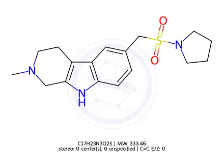 Chemical structure of Almotriptan Impurity 4