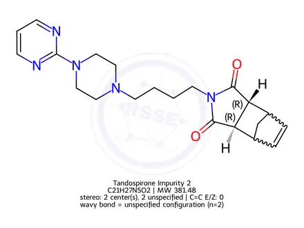 Chemical structure of Tandospirone Impurity 2
