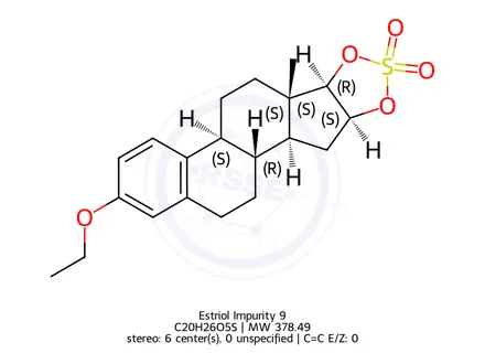Chemical structure of Estriol Impurity 9