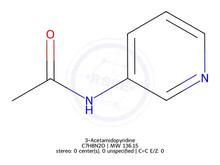 Chemical structure of 3-Acetamidopyridine