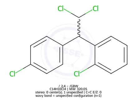 Chemical structure of o,p'-DDD
