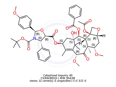 Chemical structure of Cabazitaxel Impurity 40