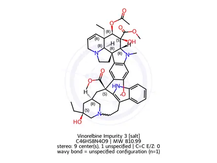 Chemical structure of Vinorelbine Impurity 3