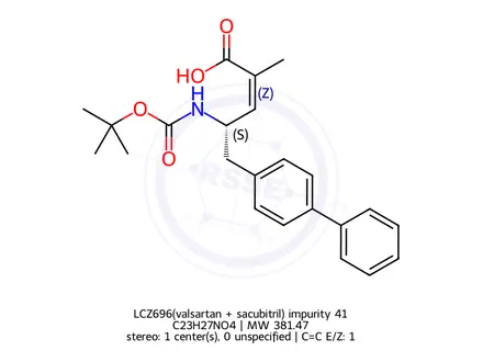 Chemical structure of LCZ696(valsartan + sacubitril) impurity 41