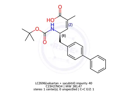Chemical structure of LCZ696(valsartan + sacubitril) impurity 40