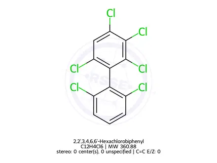 Chemical structure of 2,2',3,4,6,6'-Hexachlorobiphenyl