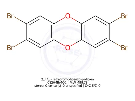 Chemical structure of 2,3,7,8-Tetrabromodibenzo-p-dioxin