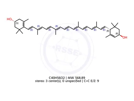 Chemical structure of Lutein
