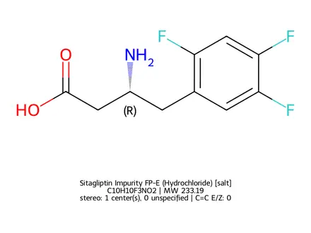 Chemical structure of Sitagliptin Impurity FP-E (Hydrochloride)