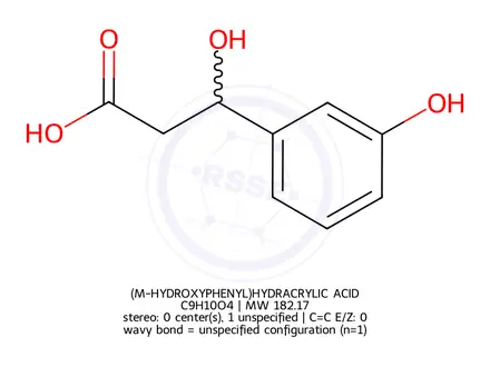 Chemical structure of β-(M-HYDROXYPHENYL)HYDRACRYLIC ACID