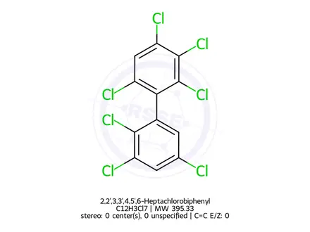 Chemical structure of 2,2',3,3',4,5',6-Heptachlorobiphenyl