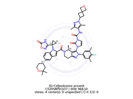 Chemical structure of (S)-Cefpodoxime proxetil