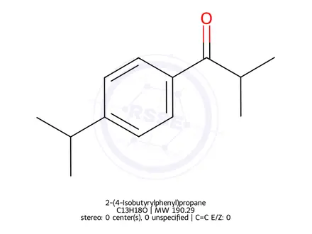 Chemical structure of 2-(4-Isobutyrylphenyl)propane