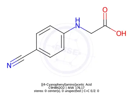Chemical structure of [(4-Cyanophenyl)amino]acetic Acid