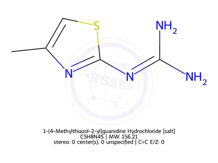 Chemical structure of 1-(4-Methylthiazol-2-yl)guanidine Hydrochloride