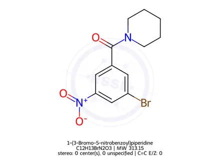 Chemical structure of 1-(3-Bromo-5-nitrobenzoyl)piperidine