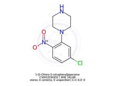 Chemical structure of 1-(5-Chloro-2-nitrophenyl)piperazine