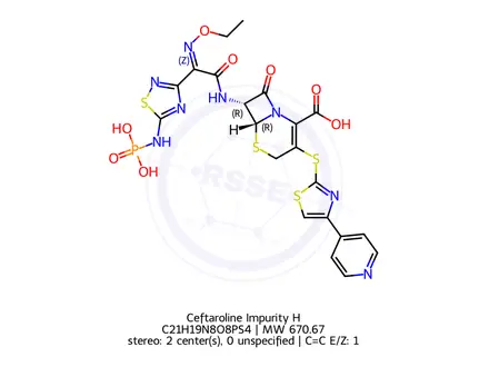 Chemical structure of Ceftaroline Impurity H