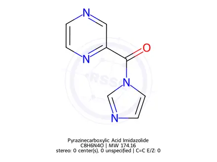 Chemical structure of Pyrazinecarboxylic Acid Imidazolide