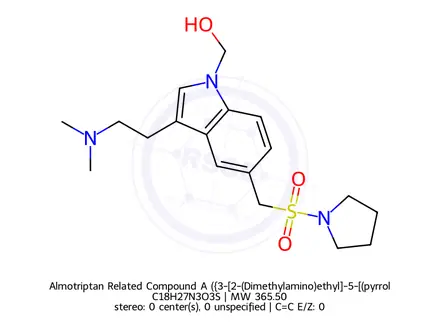 Chemical structure of Almotriptan Malate-Impurity C (Freebase)