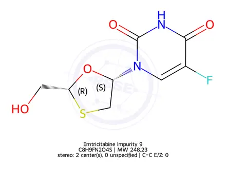 Chemical structure of Emtricitabine Impurity 9
