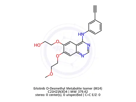 Chemical structure of Erlotinib O-Desmethyl Metabolite Isomer (M14) HCl
