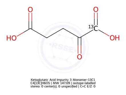 Chemical structure of Ketoglutaric Acid Impurity 3 Monomer-13C1