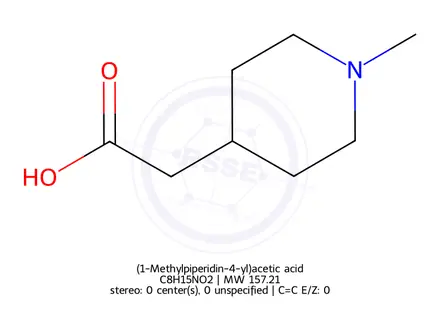 Chemical structure of (1-Methylpiperidin-4-yl)acetic acid