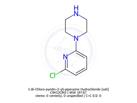 Chemical structure of 1-(6-Chloro-pyridin-2-yl)-piperazine Hydrochloride