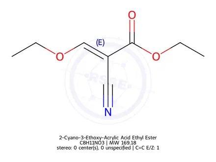 Chemical structure of 2-Cyano-3-Ethoxy-Acrylic Acid Ethyl Ester