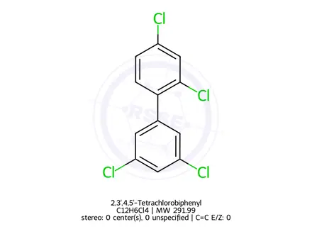 Chemical structure of 2,3',4,5'-Tetrachlorobiphenyl
